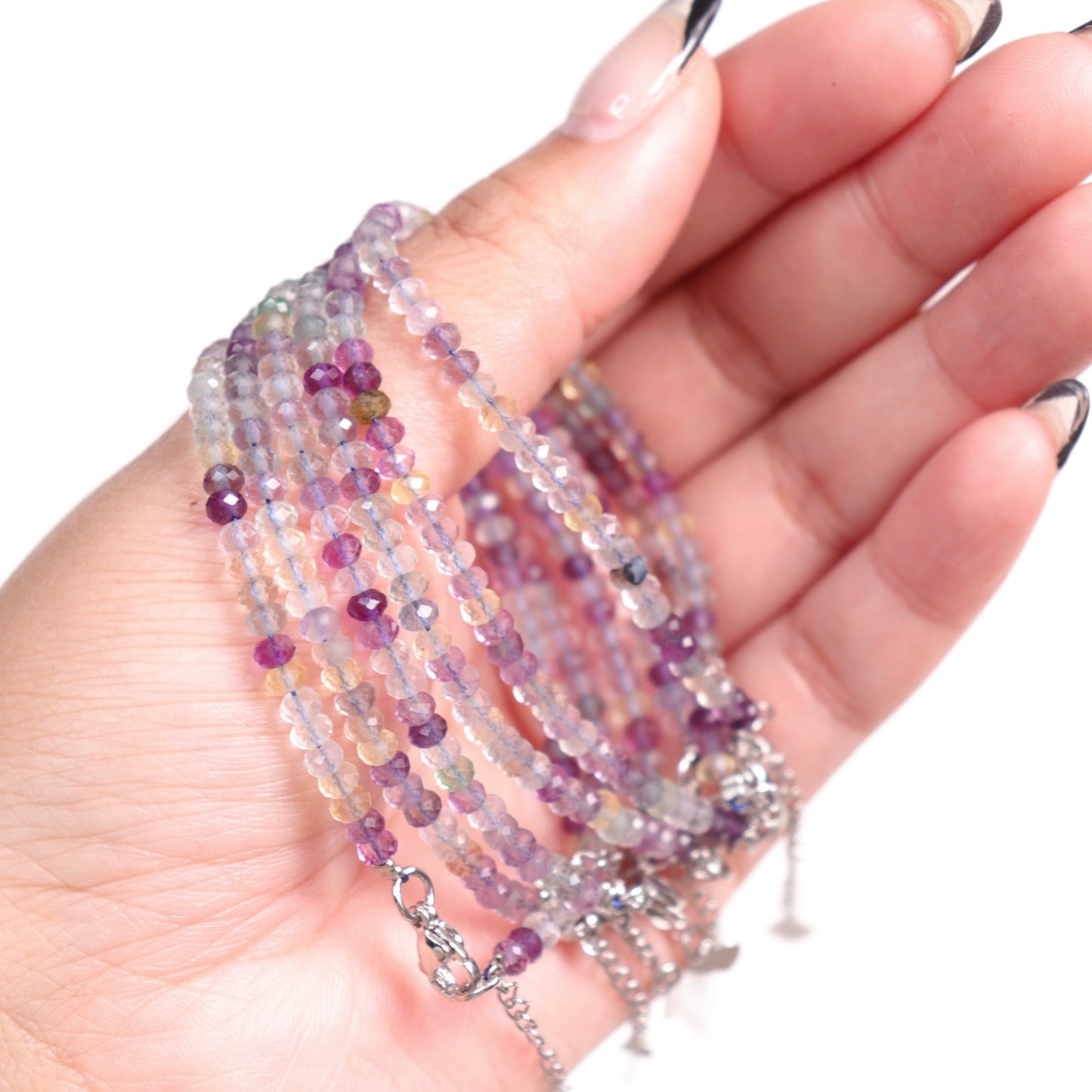 Faceted Fluorite Bracelets | 4mm
