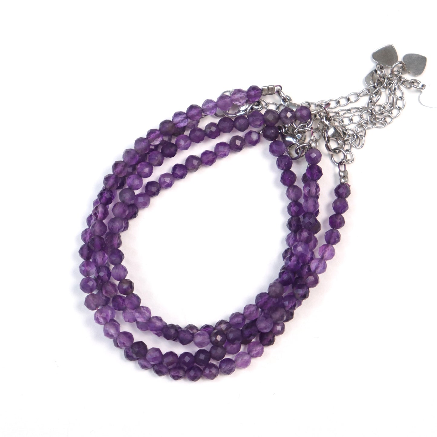 Faceted Amethyst Bracelet | 4mm