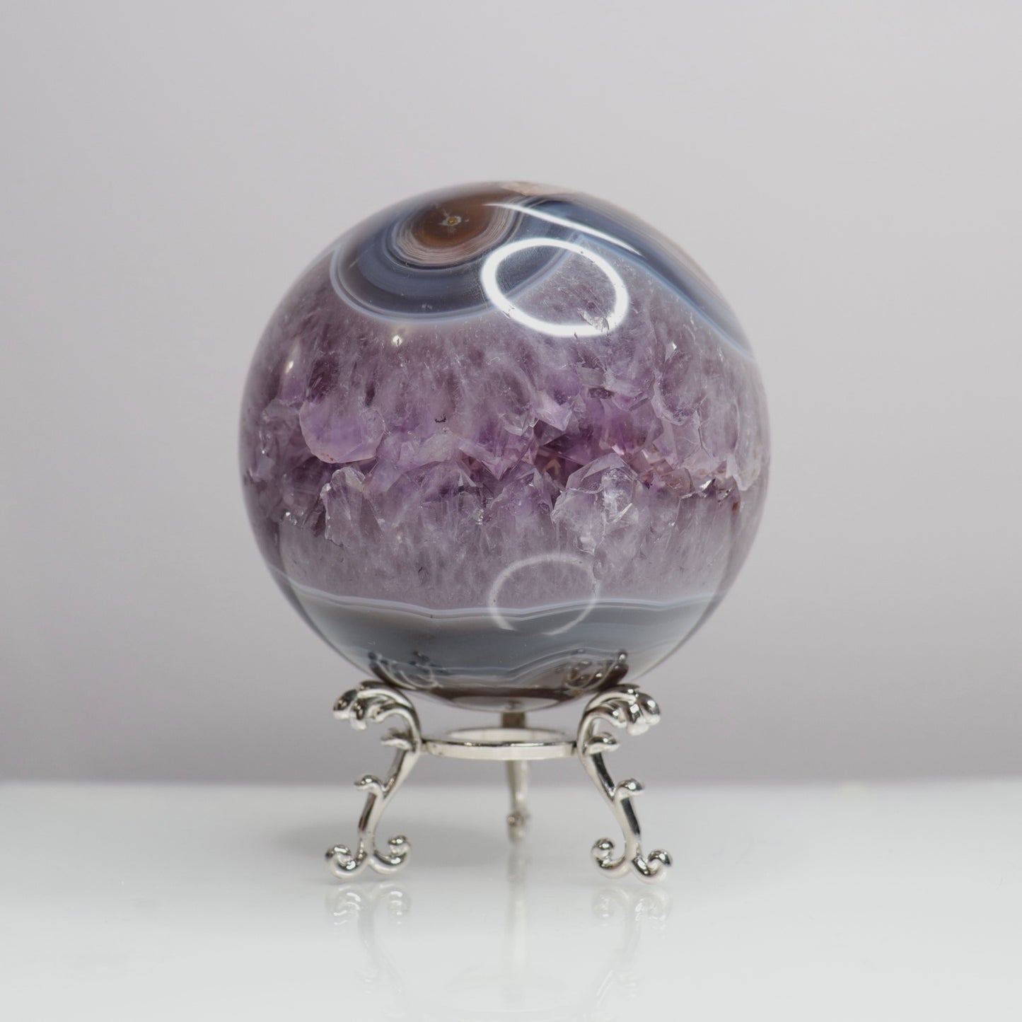 Amethyst Agate Sphere