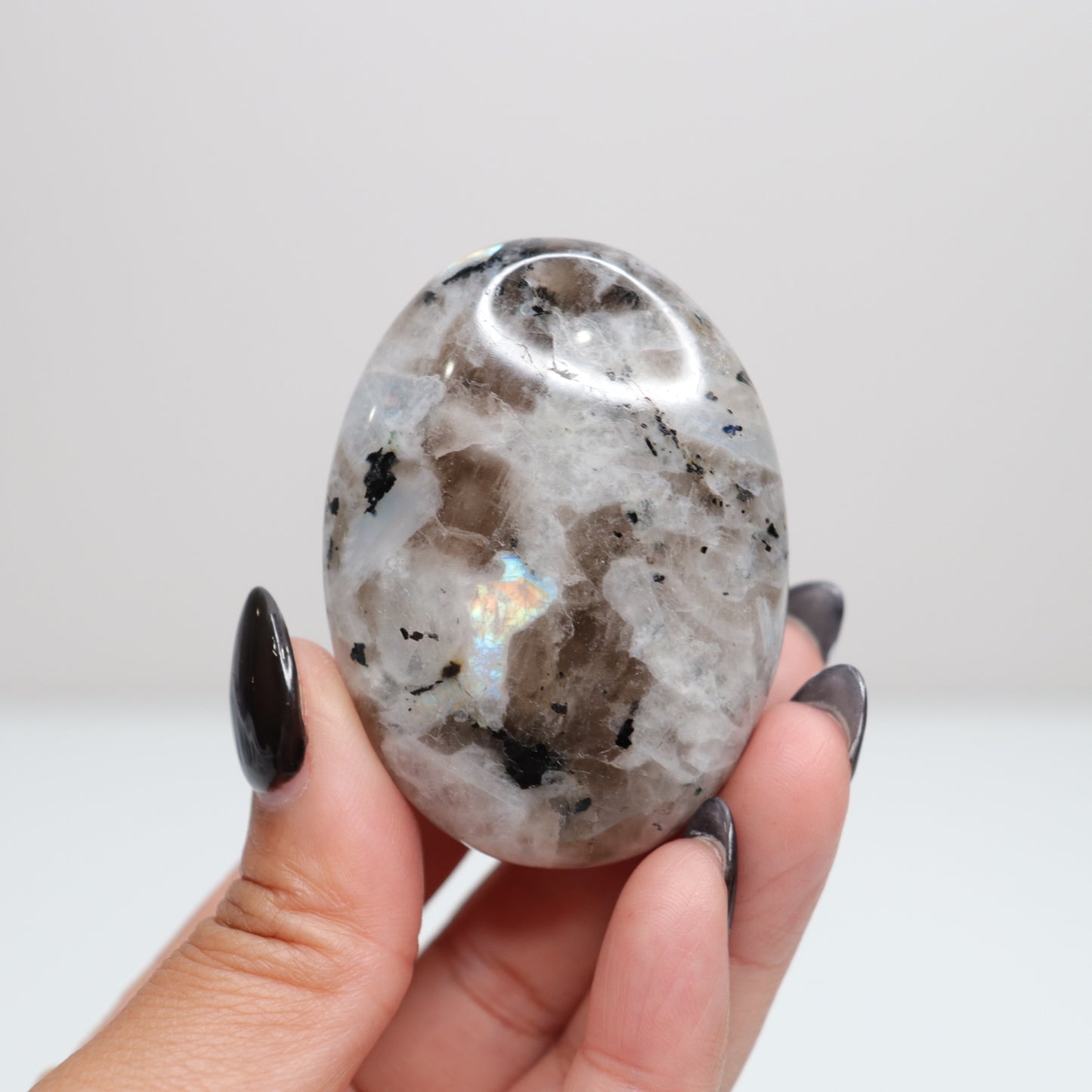 Rainbow Moonstone Palm Stone 64