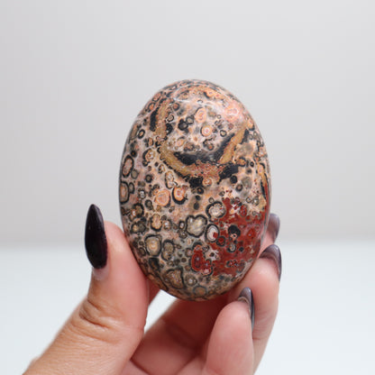 Leopard Skin Jasper Palm Stone | 26