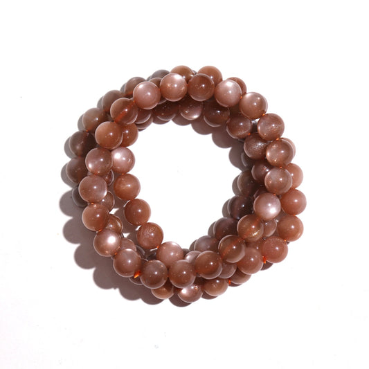 Peach Moonstone x Sunstone | 8mm