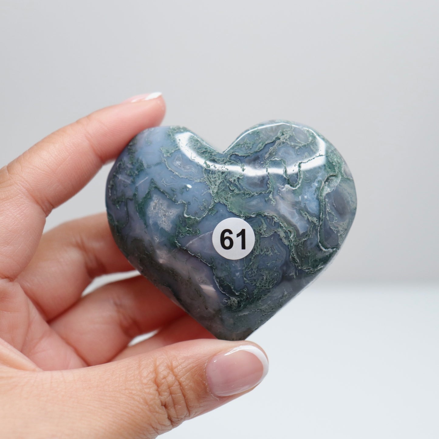 Moss Agate Heart | 61