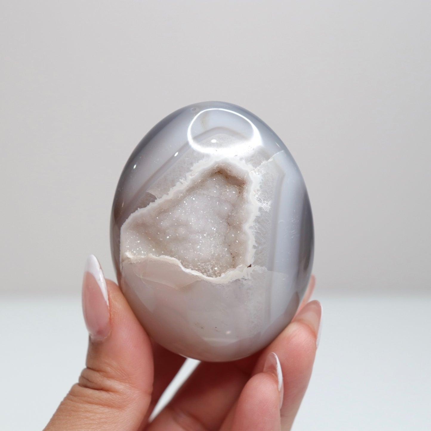 Druzy Agate Palm Stone