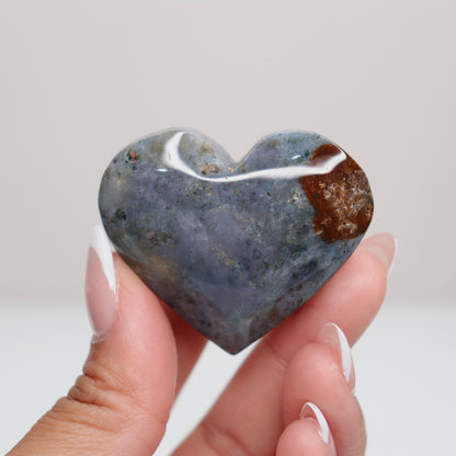 Moss Agate Heart | M