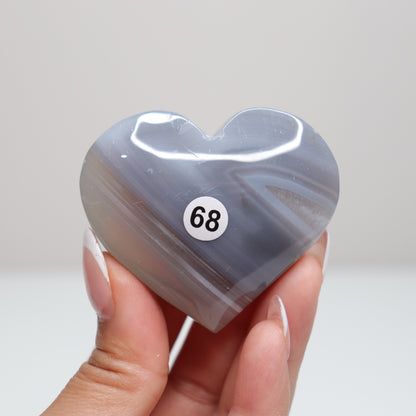 Banded Agate Heart 68