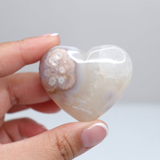 Flower Agate Heart | 38