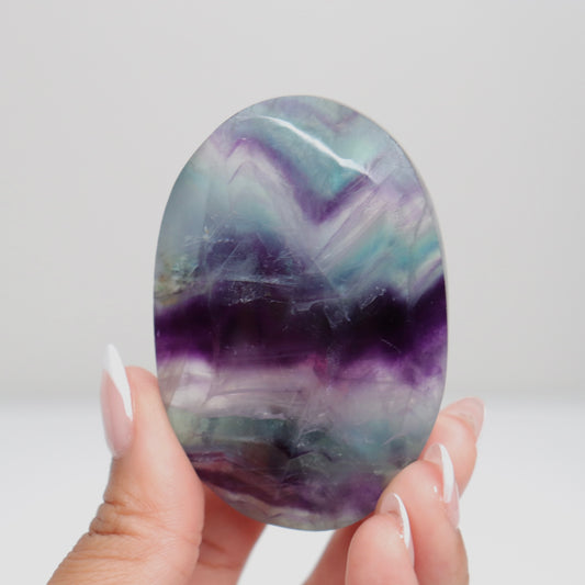 Fluorite Diamond Palm Stone 1