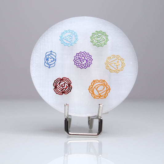 Selenite Chakra Charging Plate | 3.2"