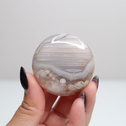 Flower Agate Round Palm | 3