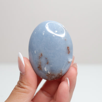 Angelite Palm Stone 1