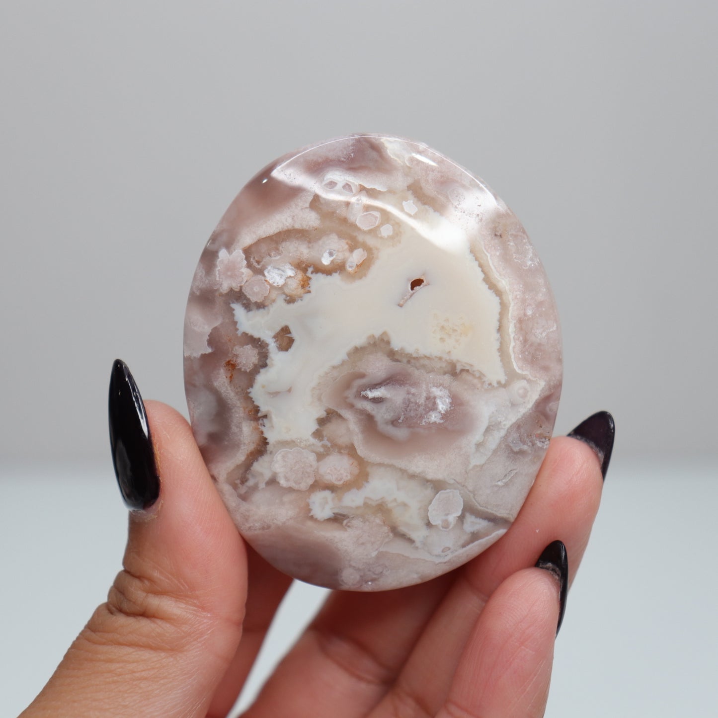 Flower Agate Palm Stone | 21