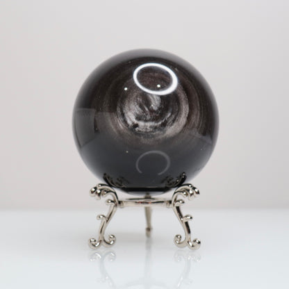 Silver Sheen Obsidian Sphere | E