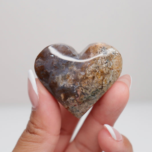 Moss Agate Heart | B