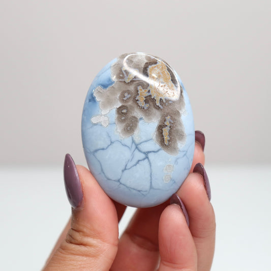 Blue Opal Palm Stone 22