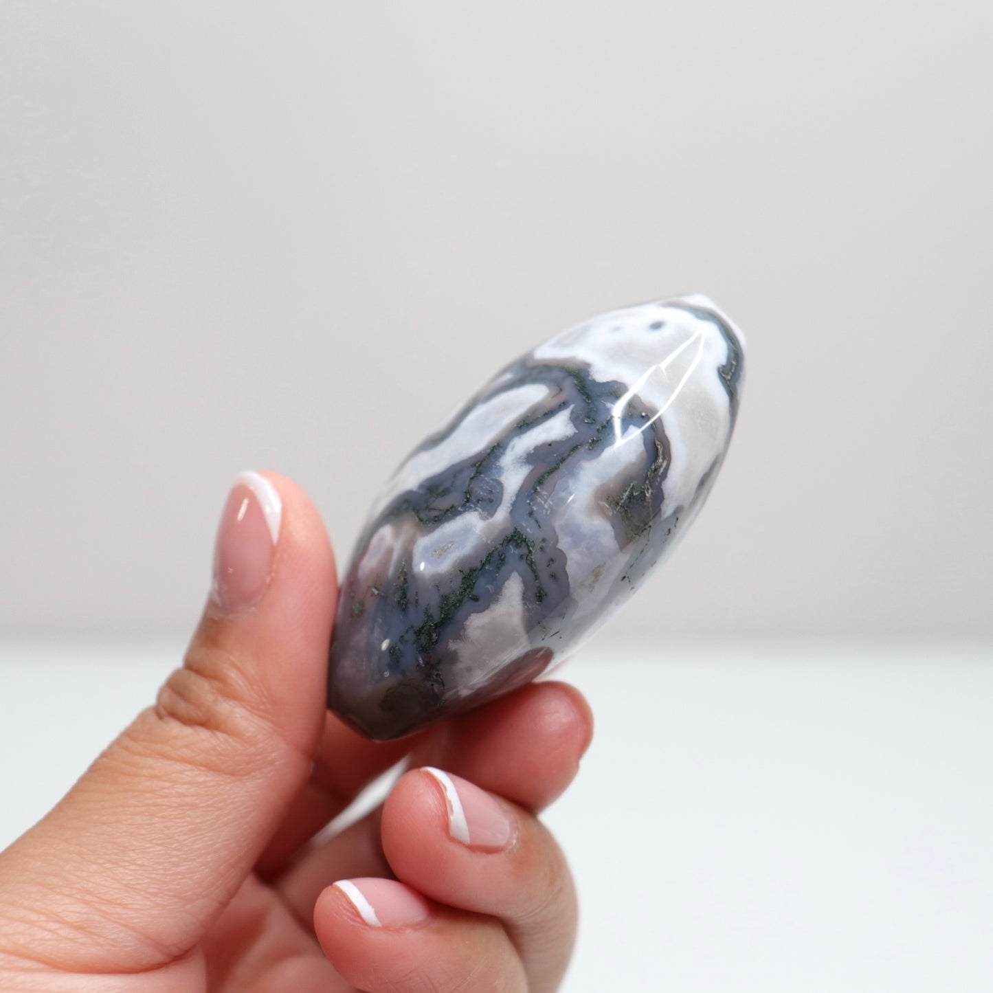 Moss Agate Palm Stone | 52