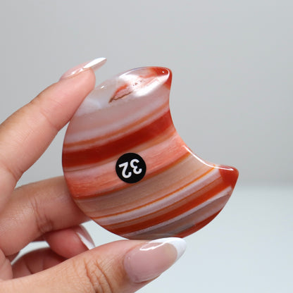 Carnelian Agate Moon 32
