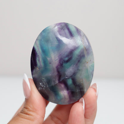 Fluorite Diamond Palm Stone 6