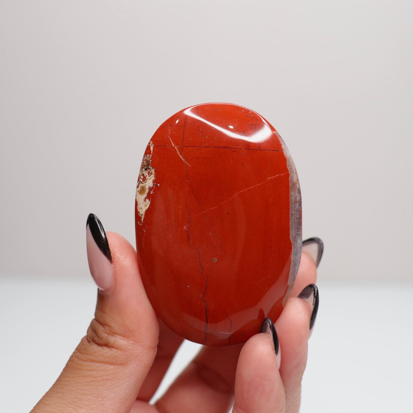 Red Jasper Palm Stone | F