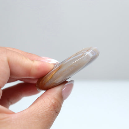 Banded Agate Palm Stone | F