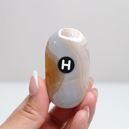 Banded Agate Palm Stone | H