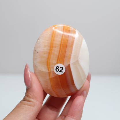 Orange Aragonite Palm Stone | 62