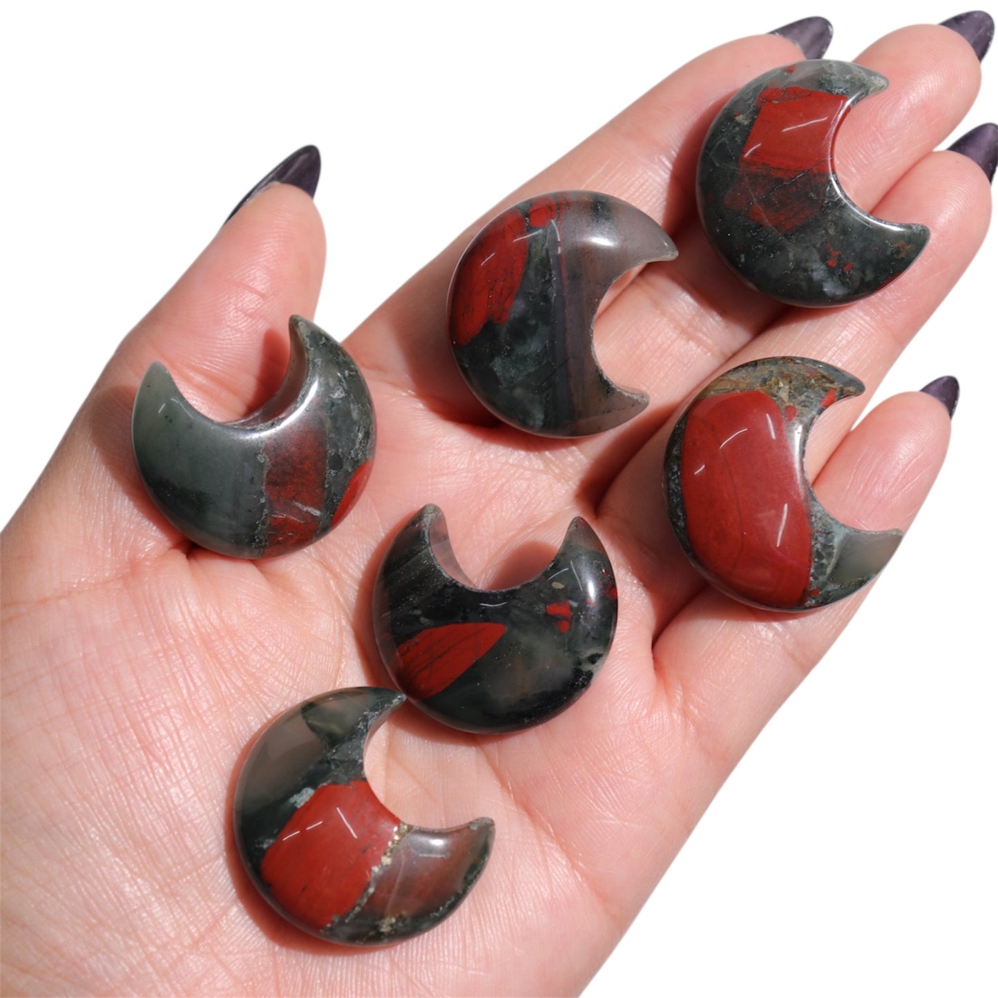 African Bloodstone Mini Moons