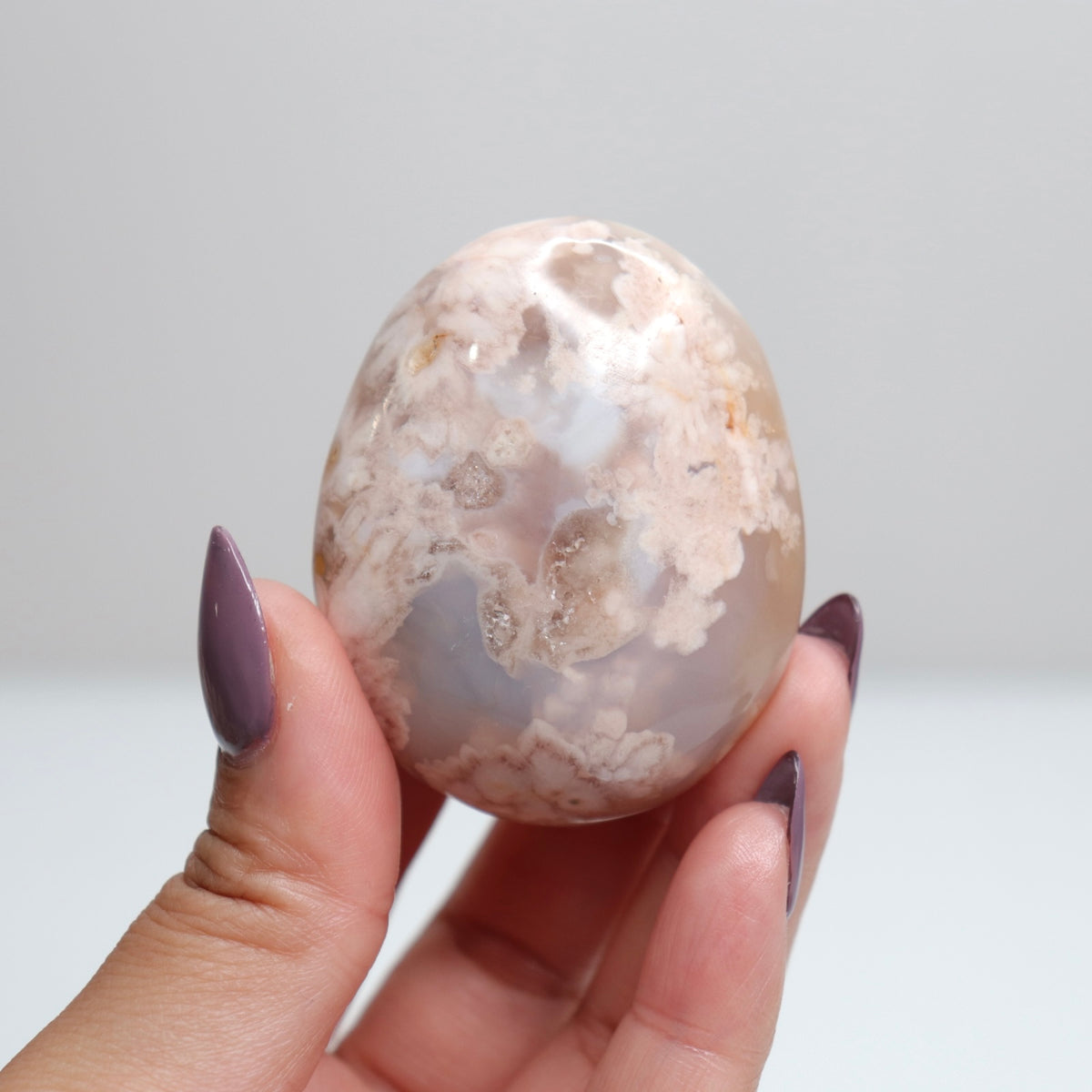 Flower Agate Palm Stone 105