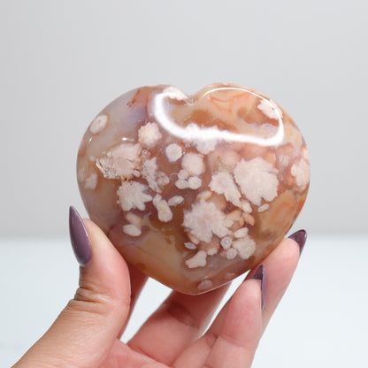 Flower Agate Heart 109