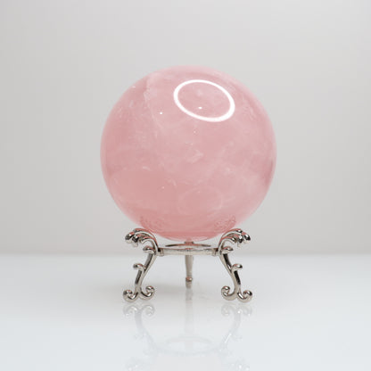 Rose Quartz Sphere w/ Stars 6