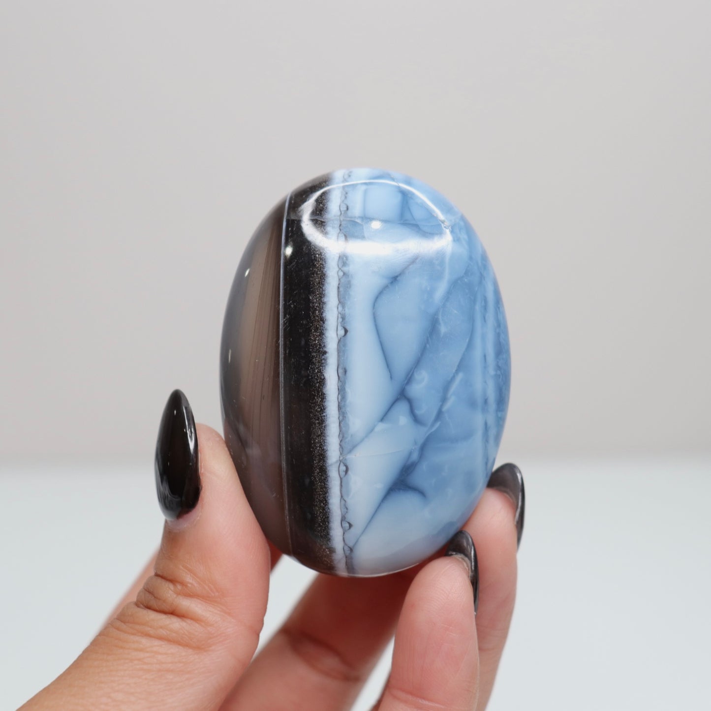 Blue Opal Palm Stone 45
