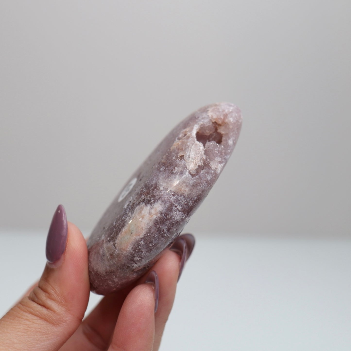 Pink Amethyst Palm Stone | 45