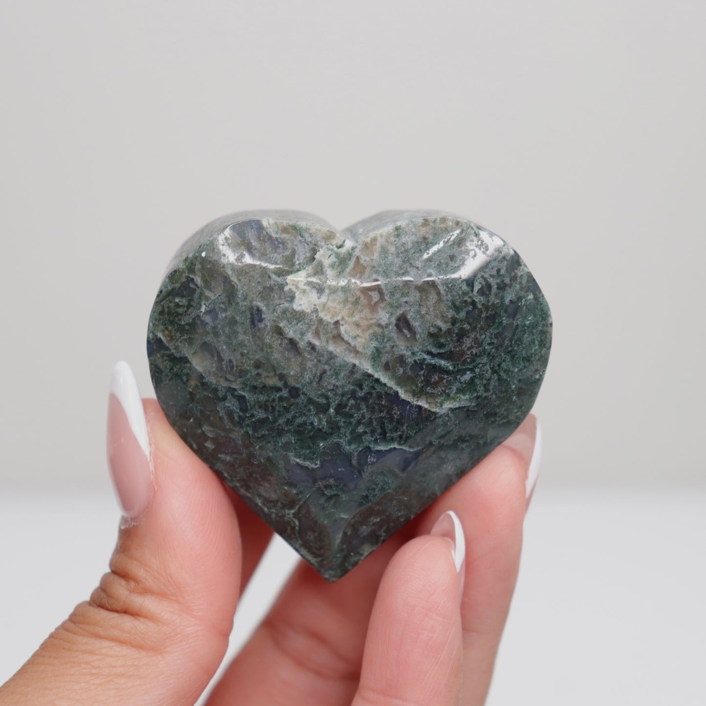 Moss Agate Heart | O