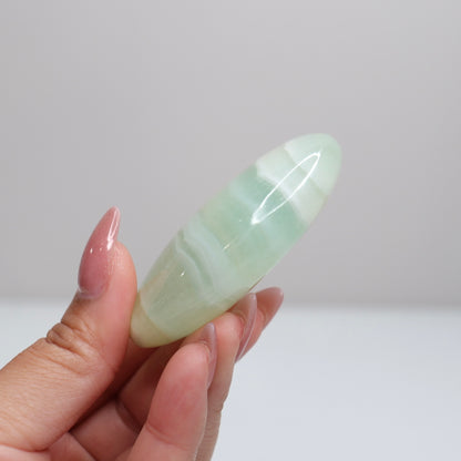 Pistachio Calcite Palm Stone | 82