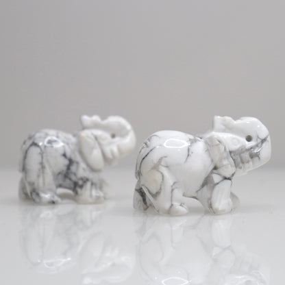 Howlite Elephants | 2”