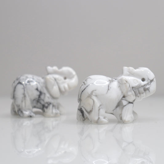 Howlite Elephants | 2”