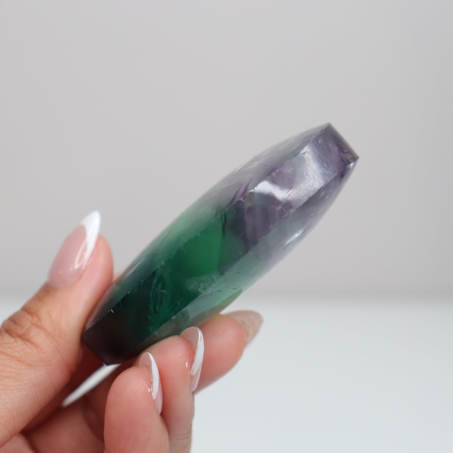 Fluorite Diamond Palm Stone 4