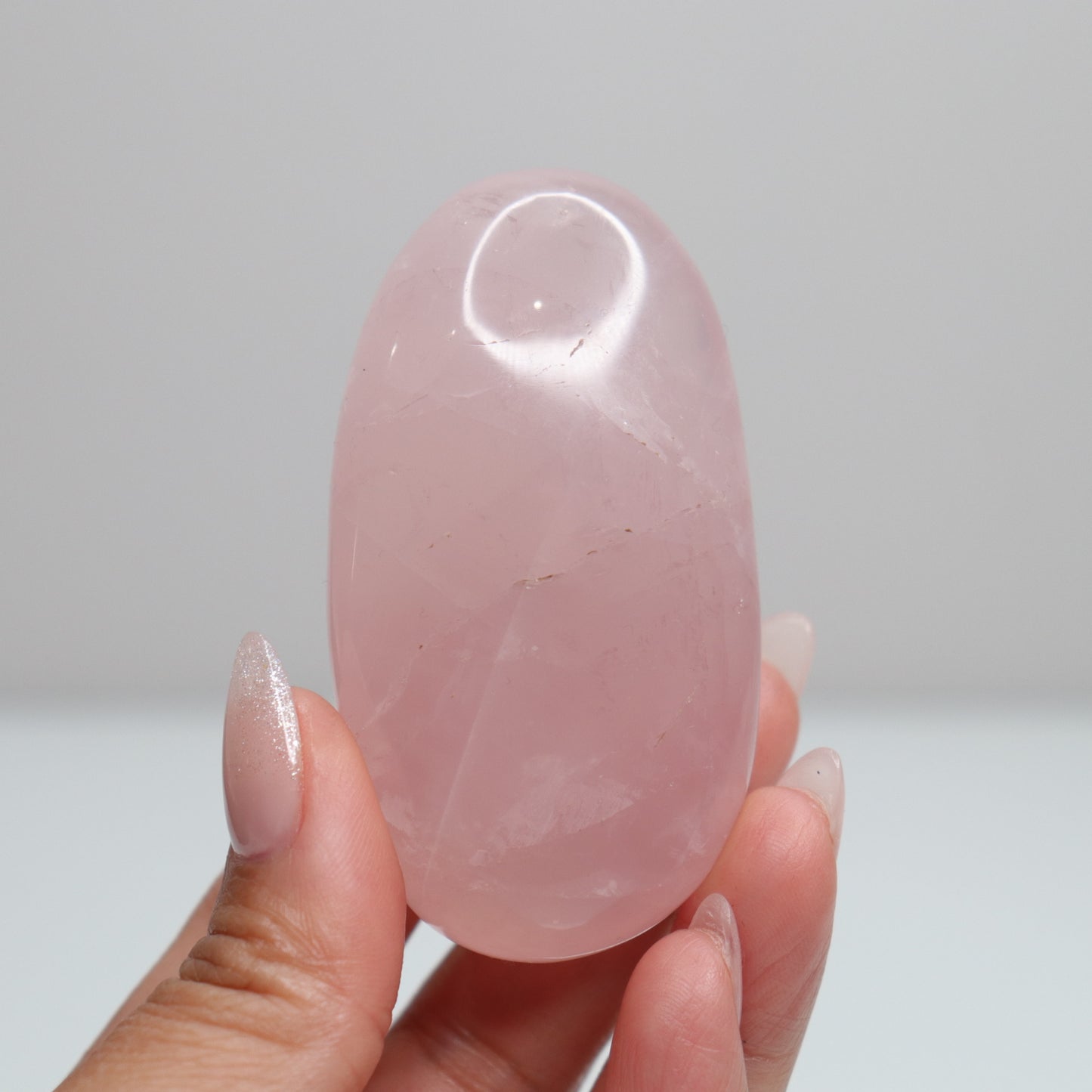 Rose Quartz Palm Stone 56
