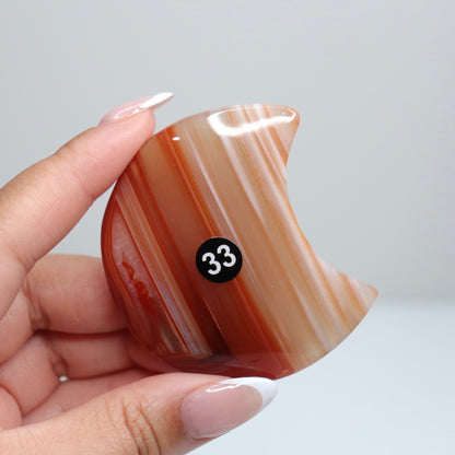 Carnelian Agate Moon 33