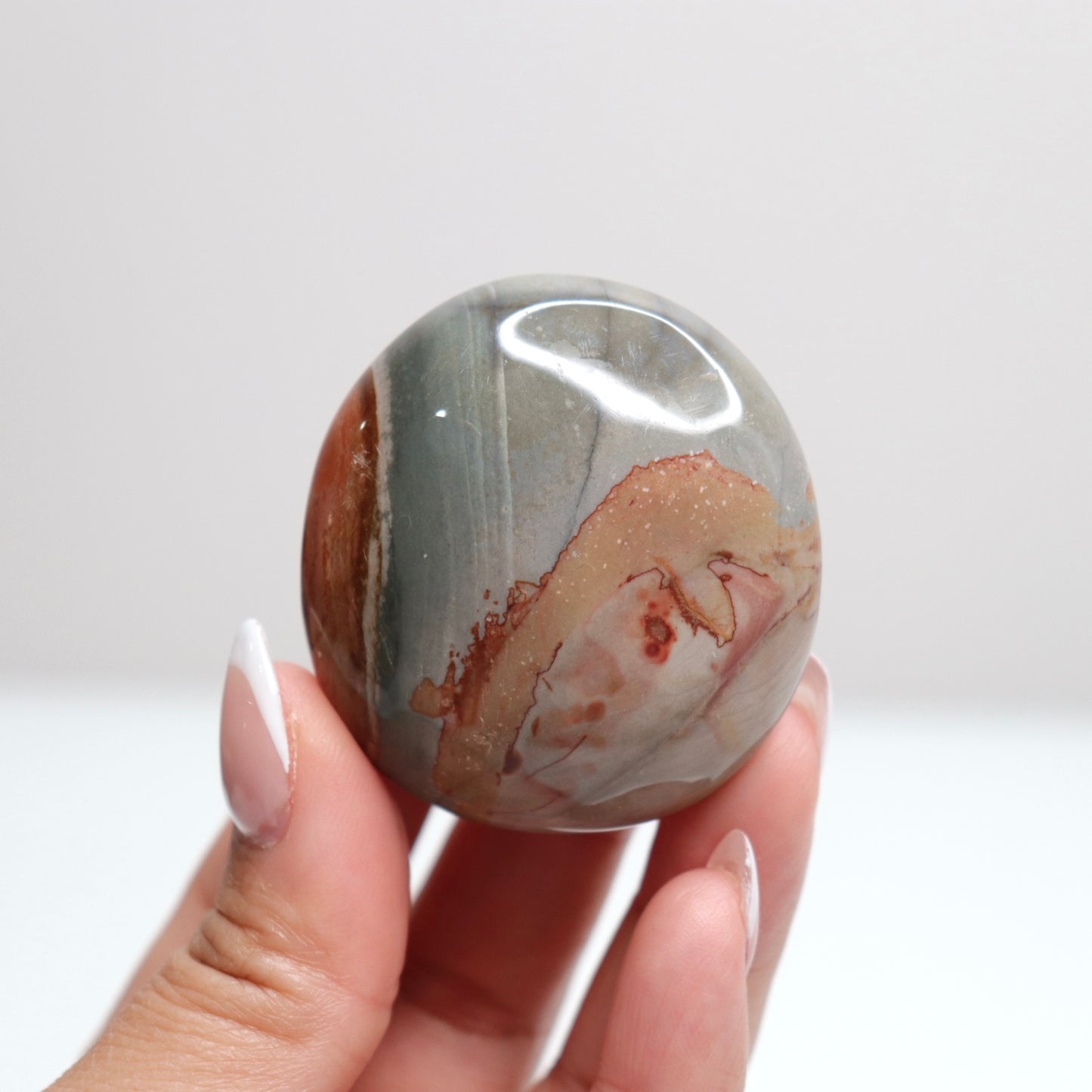 Polychrome Jasper Palm Stone | 9