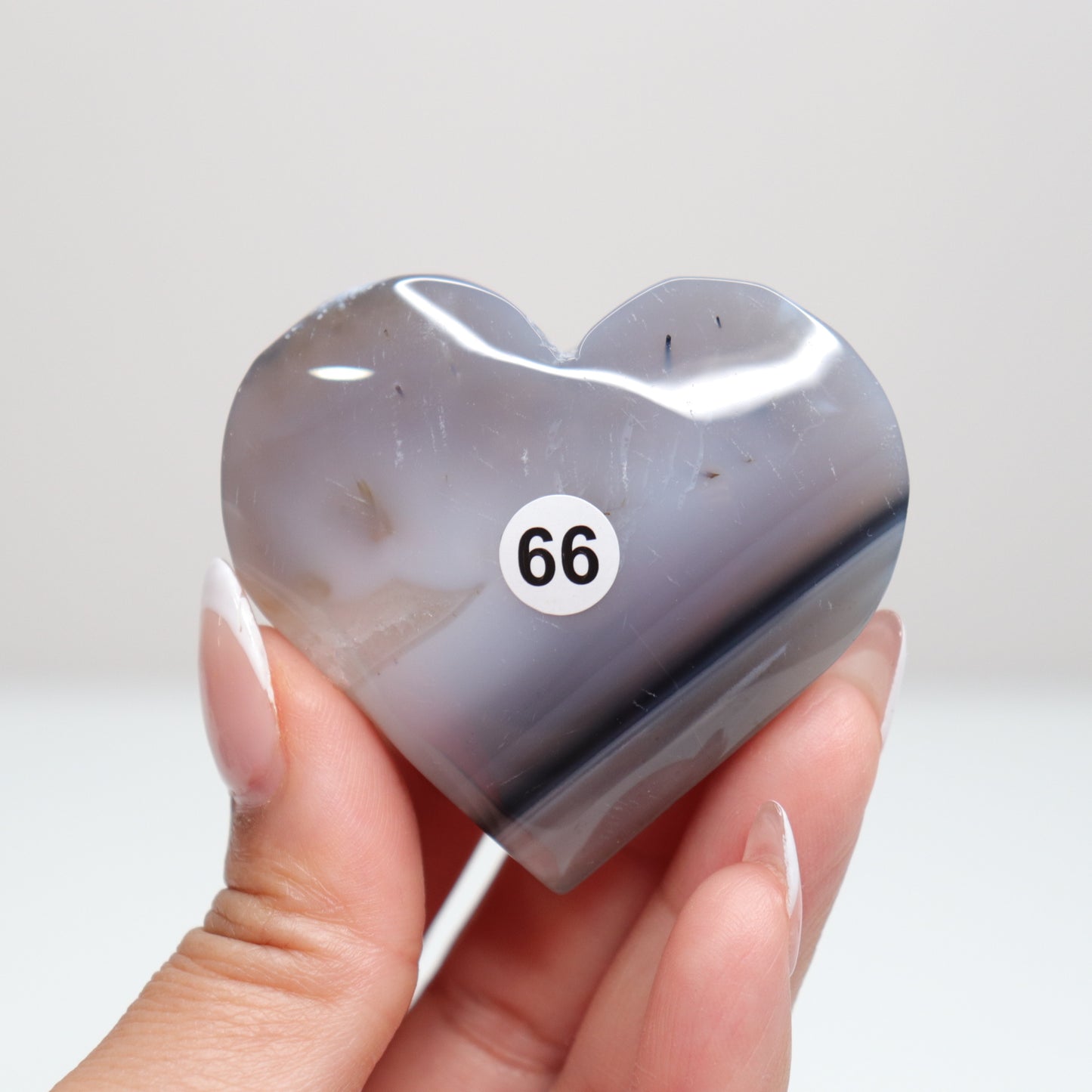 Banded Agate Heart 66