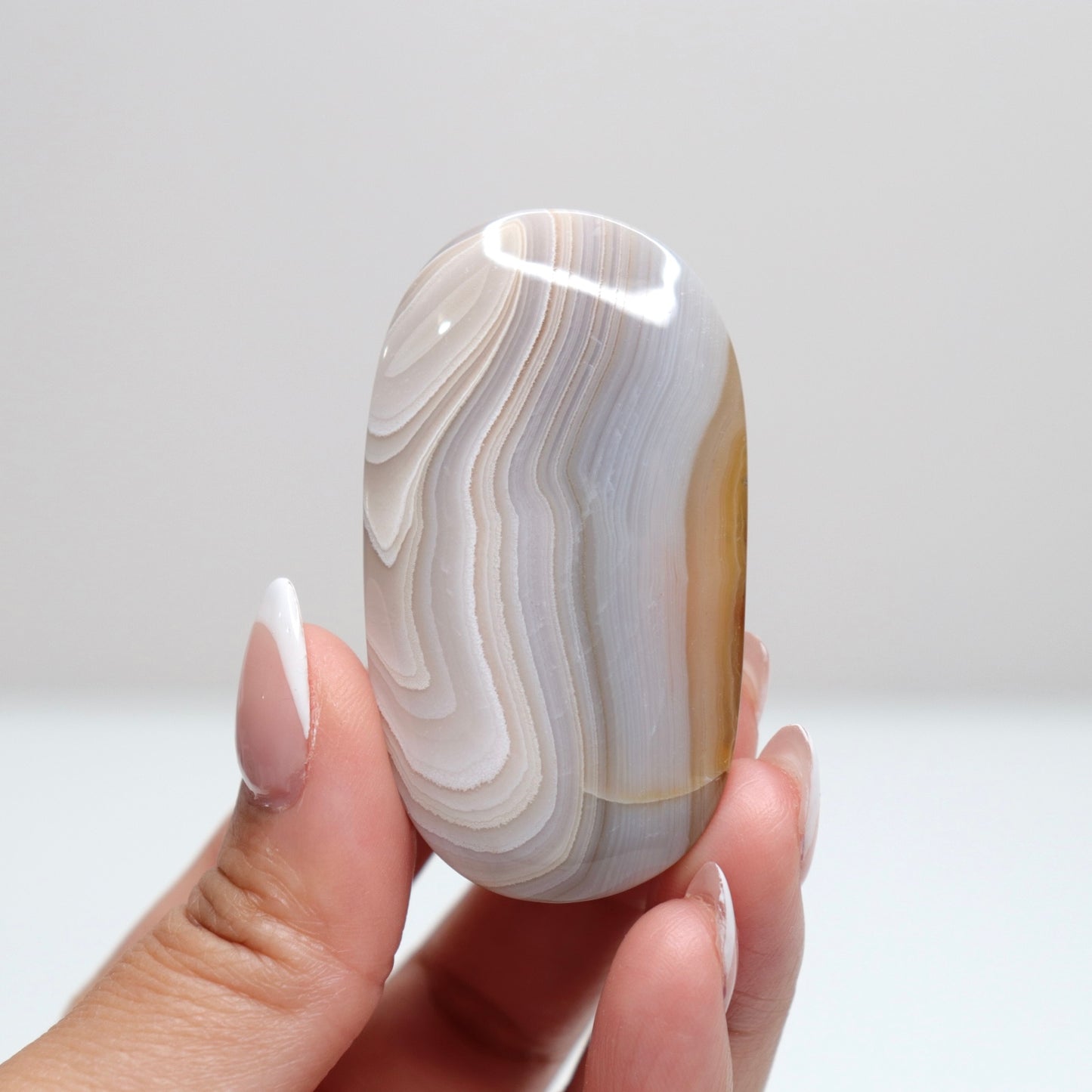 Banded Agate Palm Stone | H