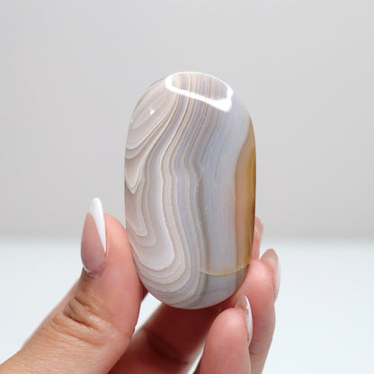 Banded Agate Palm Stone | H