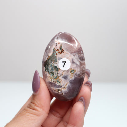 Pink Amethyst Palm Stone | 7