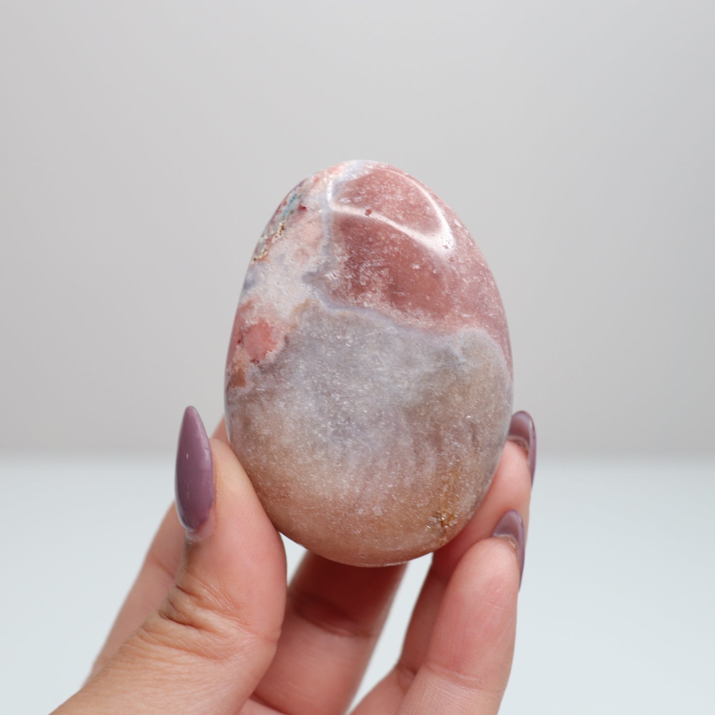 Pink Amethyst Palm Stone | 12