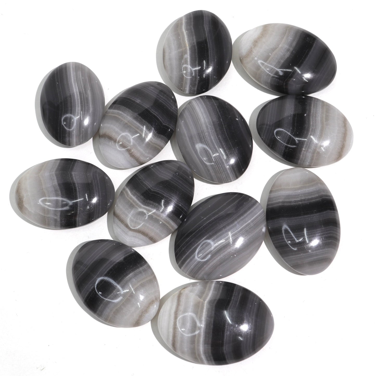 Black Onyx Palm Stones