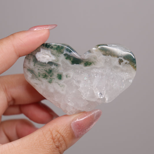 Moss Agate Heart | 7