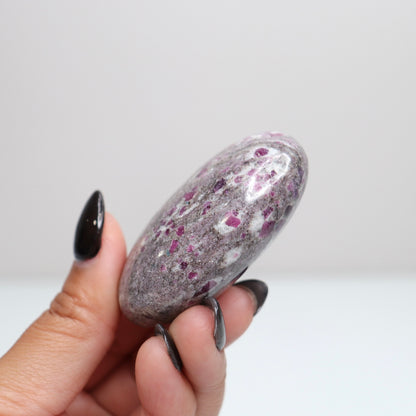 Ruby Albite Palm Stone 54