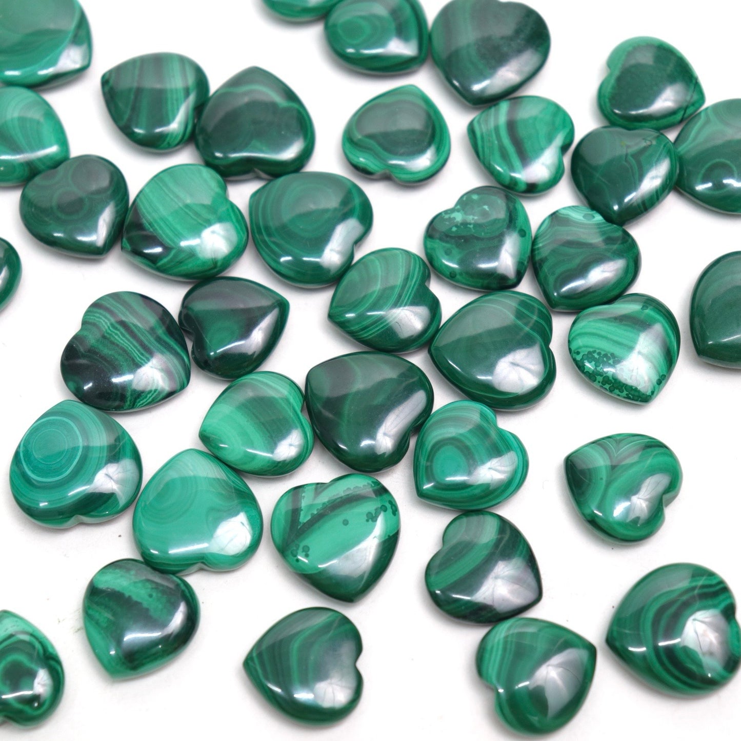 Malachite Mini Hearts