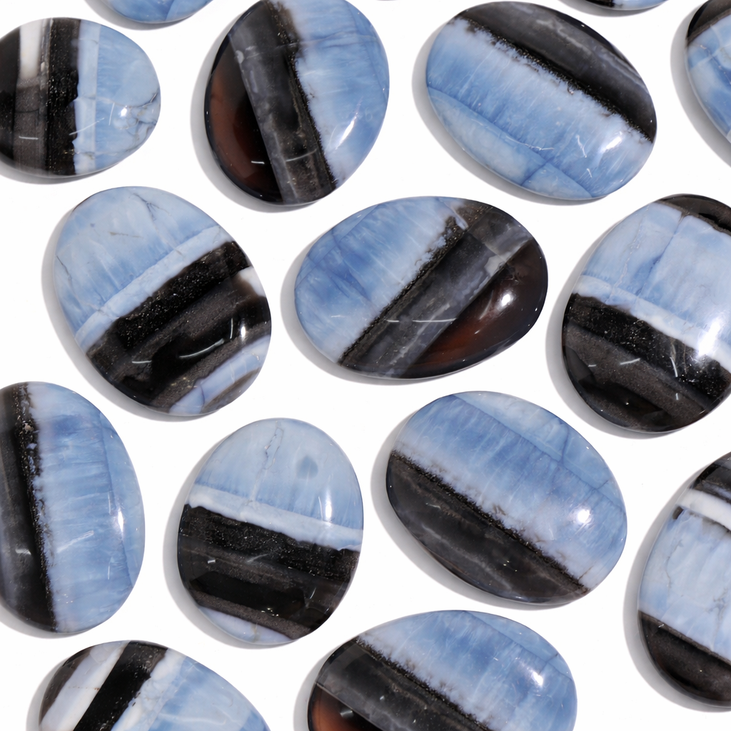 Blue Opal Palm Stones